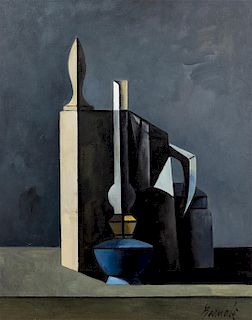 * Duillo Barnabe, (Italian, 1914-1961), Still Life with Lamp, c. 1958