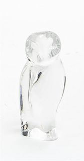 A Baccarat Molded Glass Figure, Height 4 1/2 inches.