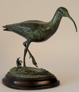 Patricia Northcroft, 
limited edition bronze, 
Whimbrel, 
signed Northcroft. 
height 4 1/2 inches, width 5 inches 
***If this lot is...