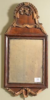 Queen Anne mirror with gilt top and bottom, American 18th century (some as is).  
height 23 inches, width 10 3/4 inches 
***If this ...