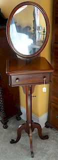 Mahogany shaving mirror, adjustable height. 
height 62 inches 
***If this lot is not picked up on Sat. 9/22, Sun. 9/23, or Tues 9/25...