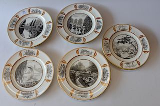 Set of ten porcelain Wedgwood Garden Club of America plates. 
diameter 10 3/8 inches 
***If this lot is not picked up on Sat. 9/22, ...