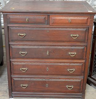 Victorian two over four drawer chest. 
height 41 inches, width 36 inches, depth 21 inches 
***If this lot is not picked up on Sat. 9...