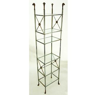 Figural Brass And Metal Etagere