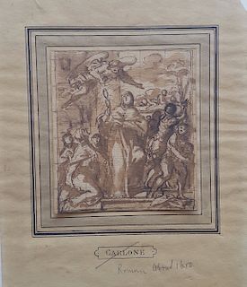  Carlo Carlone (Italian 1686‰ÛÒ1775), attr. Old Master Drawing