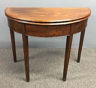 Chippendale Mahogany Demilune Gaming Table