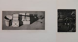 Phyllis Sloane 2 etchings