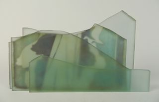 20th c. American School glass sculpture