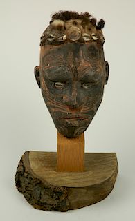 Iatmul People modeled ancestor skull