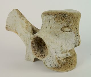 Inuit whale bone carved sculpture