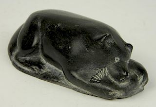 Inuit carved stone sculpture