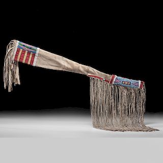 Crow Beaded Buffalo Hide Rifle Scabbard, From the Collection of William H. Saunders, M.D. and Putzi Saunders, Ohio