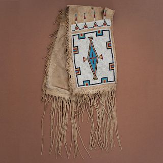 Sioux Beaded Buffalo Hide Saddle Bags