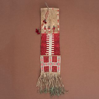 Sioux Quilled Hide Tobacco Bag, From the Collection of William H. Saunders, M.D. and Putzi Saunders, Ohio