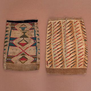 Nez Perce Corn Husk Flat Bags from a Montana Collection