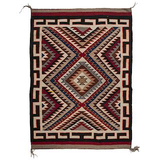 Navajo Red Mesa Outline Weaving / Rug, From the Collection of William H. Saunders, M.D. and Putzi Saunders, Ohio