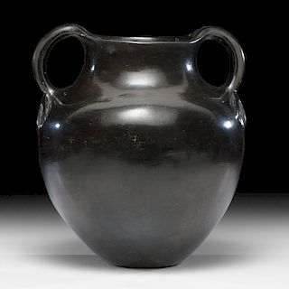Sara Fina Tafoya (Santa Clara, 1863-1950), Attributed Blackware Pottery Jar