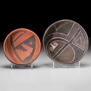 Four Mile Polychome Pottery Bowls, From the Collection of Charles McNutt, Sr