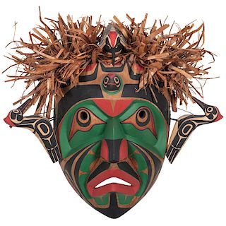 Don Lelooska (Kwakwaka'awkw, 1933-1996) Carved Wood Mask