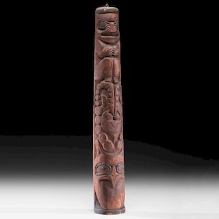 Tlingit Carved Model Totem Pole