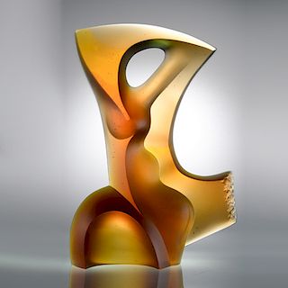 Latchezar Boyadjiev - Torso XII (Dancer) in light amber.