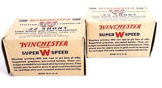 22 Short Winchester Ammo Boxes Circa 1938-1939 (2)