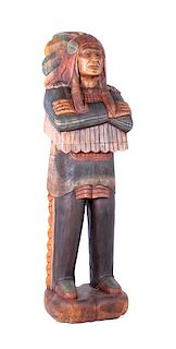 Carved Wooden Cigar Store Indian