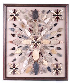 Native American Arrowhead Artifact Collection