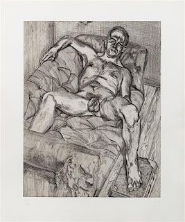 Lucian Freud, (British, 1922-2011), Man Posing, 1985