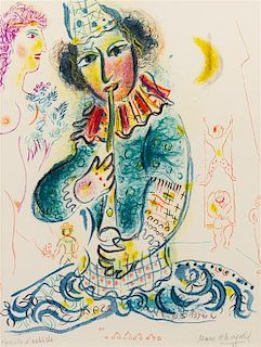 Marc Chagall, (French/Russian, 1887-1985), Le Clown from Le Cirque, 1967