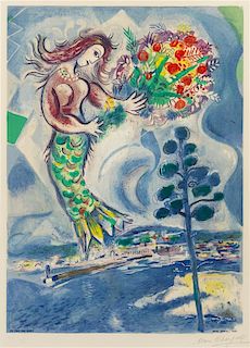 * Marc Chagall, (French/Russian, 1887-1985), Sirène au pin from Nice et la Côte d'Azur