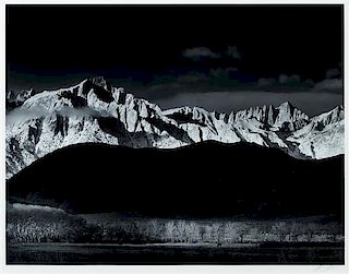 Ansel Adams, (American, 1902-1984), Winter Sunrise, Sierra Nevada from Lone Pine, California, 1944