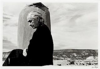 John Loengard, (American, b. 1934, Georgia O'Keeffe Roof at Ghost Ranch, New Mexico, 1967