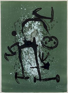 * Joan Miró, (Spanish/French, 1893-1983), L'Illetre Vert, 1969