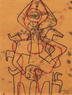 * Emerson Woelffer, (American, 1914-2003), Abstract Figure, 1947