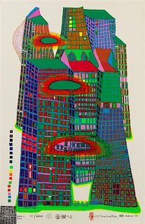 * Friedensreich Hundertwasser, (Austrian, 1928–2000), Good Morning City - Bleeding Town