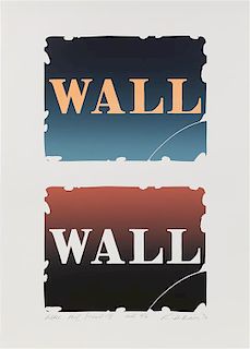 * Robert Indiana, (American, 1928-2018), Wall: Four Stones II - ONE, 1990