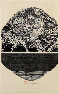 Naoko Matsubara, (Japanese, b. 1937), No Dancer and Spring Mirror (a pair of works)