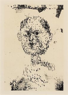 * Paul Klee, (Swiss, 1879-1940), Kopf (Bartiger Mann) (Bearded Man), 1925