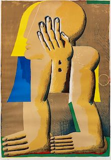 Horst Antes, (German, b. 1936), Figure beautiful, 1970