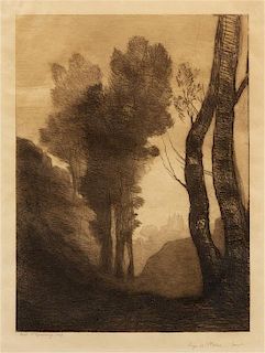 * Jean-Baptiste-Camille Corot, (French, 1796-1875), Environ de Rome, 1866