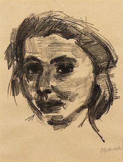 * Oskar Kokoschka, (Austrian, 1886-1945), Madchenkopf (Head of Girl), 1922