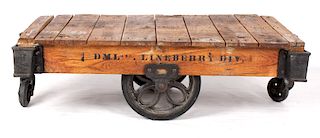 Original Early 1900's Lineberry Factory Cart