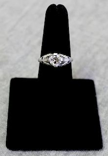 JEWELRY. Ladies Solitaire Diamond Engagement Ring.