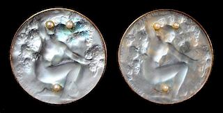 JEWELRY. Pair of Lalique "Chose Promise" Cufflinks