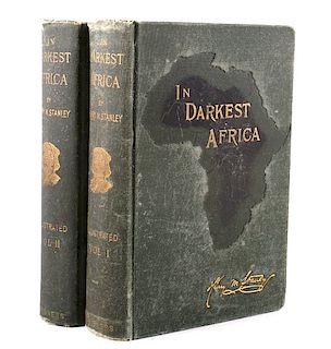 First Edition 2 Volume set of In Darkest Africa