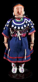 Sioux Beaded Children's Doll with Papoose
