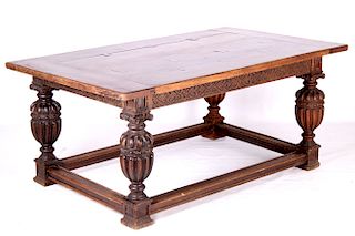 Early Jacobean Style 19th C. Oak Table
