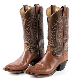 Tony Lama Leather Cowboy Boots