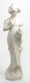 An Italian Alabaster Figure, Height 24 inches.